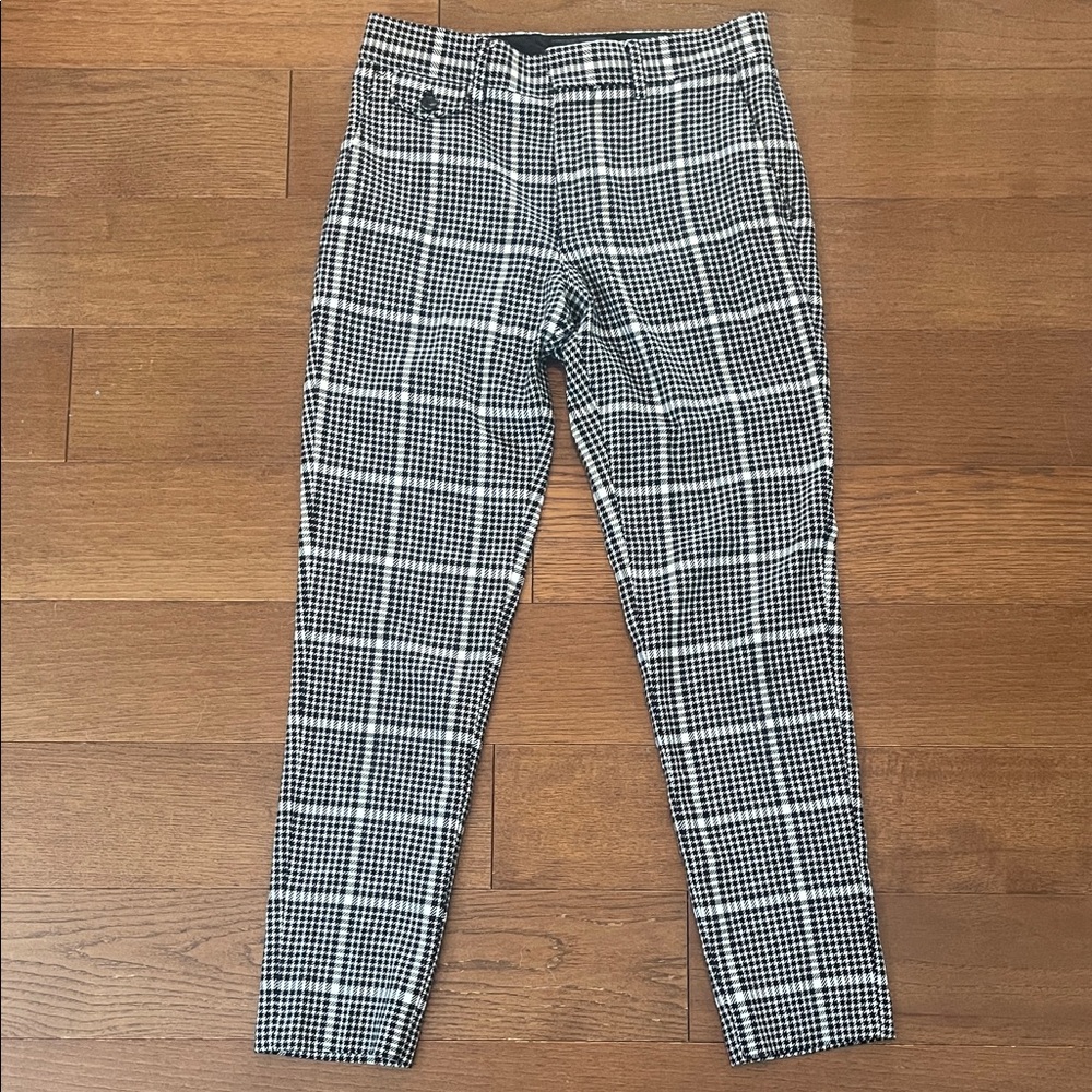 asos Black & White Plaid Tailored Slim Pants (Size:30x30)